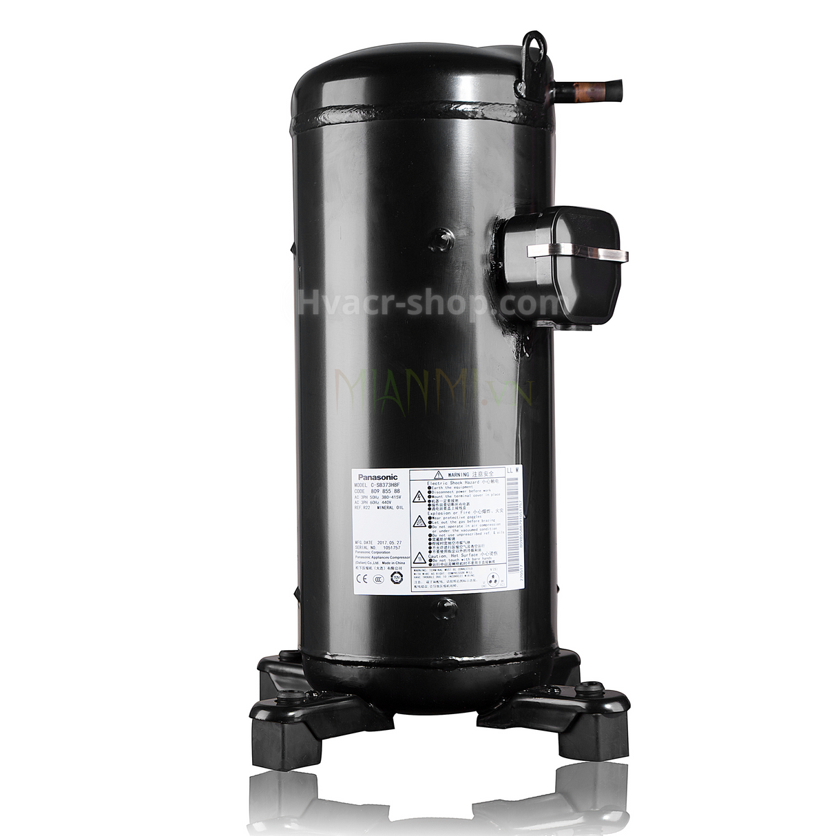 Máy nén Panasonic C-SB373H8F, 5Hp, gas R22, chạy nhiệt độ trung và dương