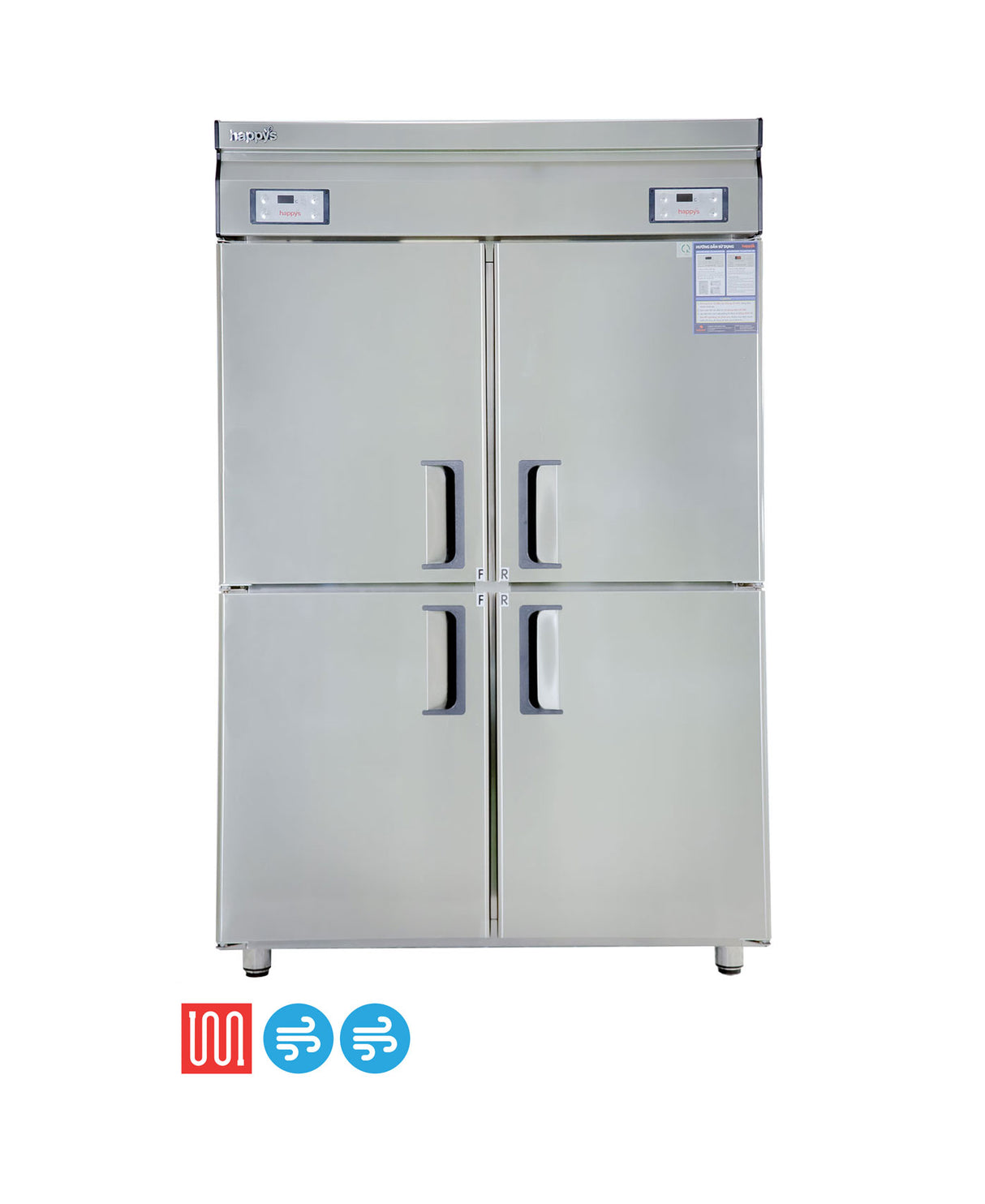 Tủ 4 Cánh 2 Ngăn Đông 2 Ngăn Mát Happys HWA-45CFR