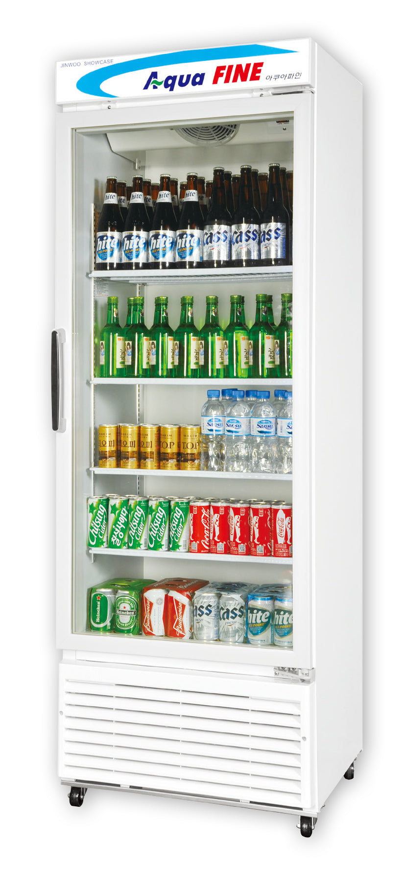 Tủ mát cánh kính Aqua FINE JW-470R, dung tích 380 lít