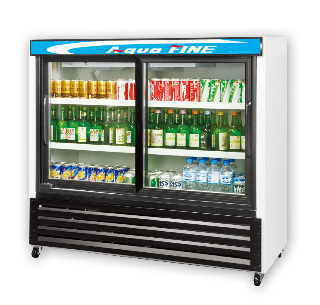 Tủ mát 2 cửa lùa Aqua FINE JW-400HR, dung tích 330 lít